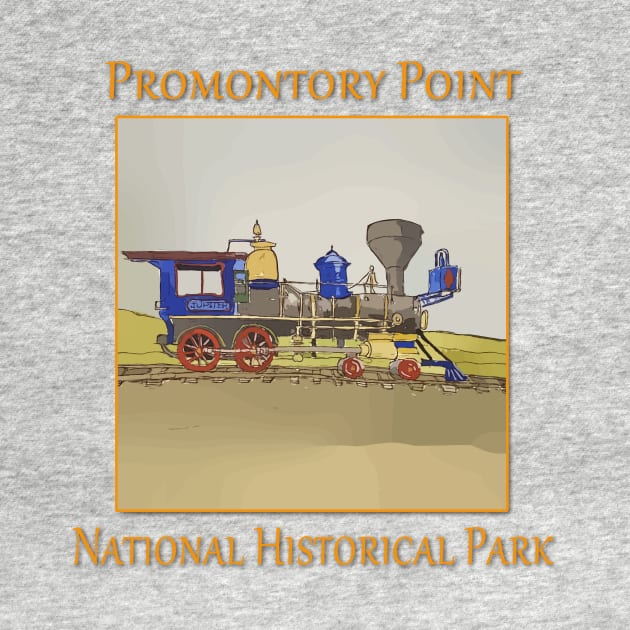 Steam Engine at Promontory Point National Historical Park in Utah by WelshDesigns